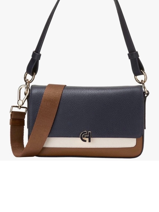 Cole Haan Handbags - Cole Haan Navy, Brown & Cream Colorblock Leather Crossbody